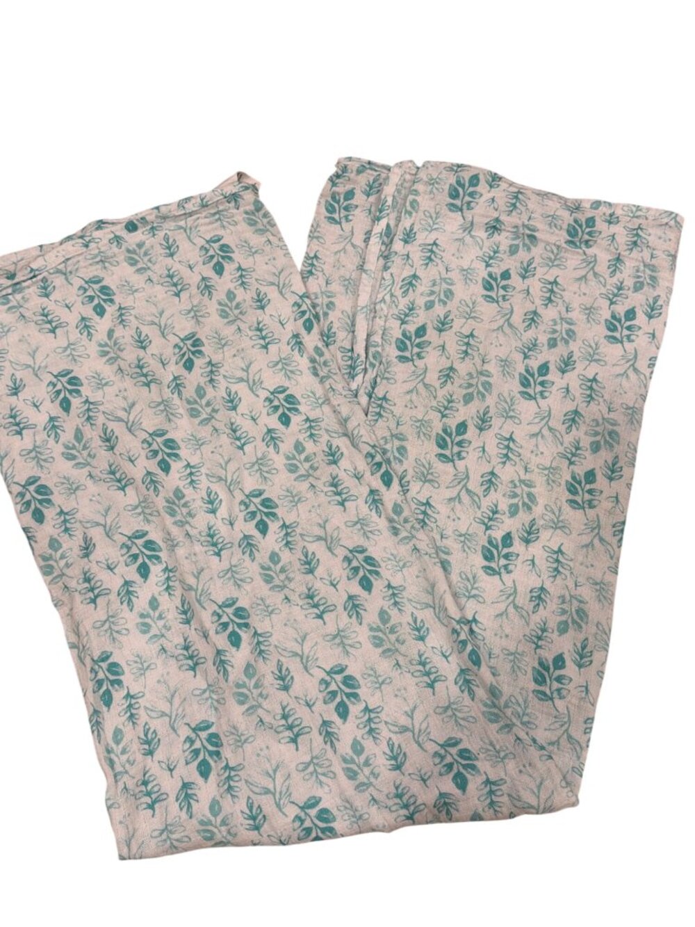 Aden + Anais Essentials Cotton Muslin Swaddle Blanket Teal Leaf Print